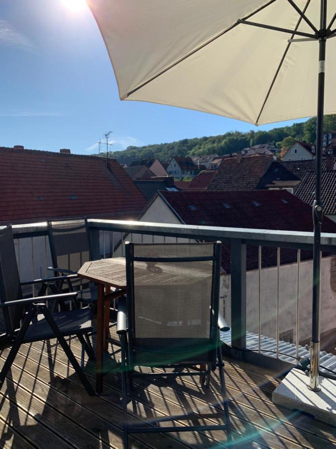 Modernes Penthouse, Nahe Wuerzburg Apartment Exterior foto